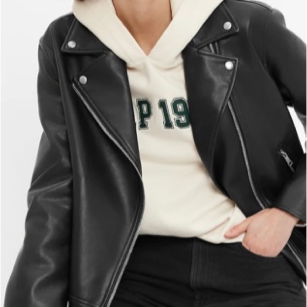 NWT Faux Leather Moto Jacket